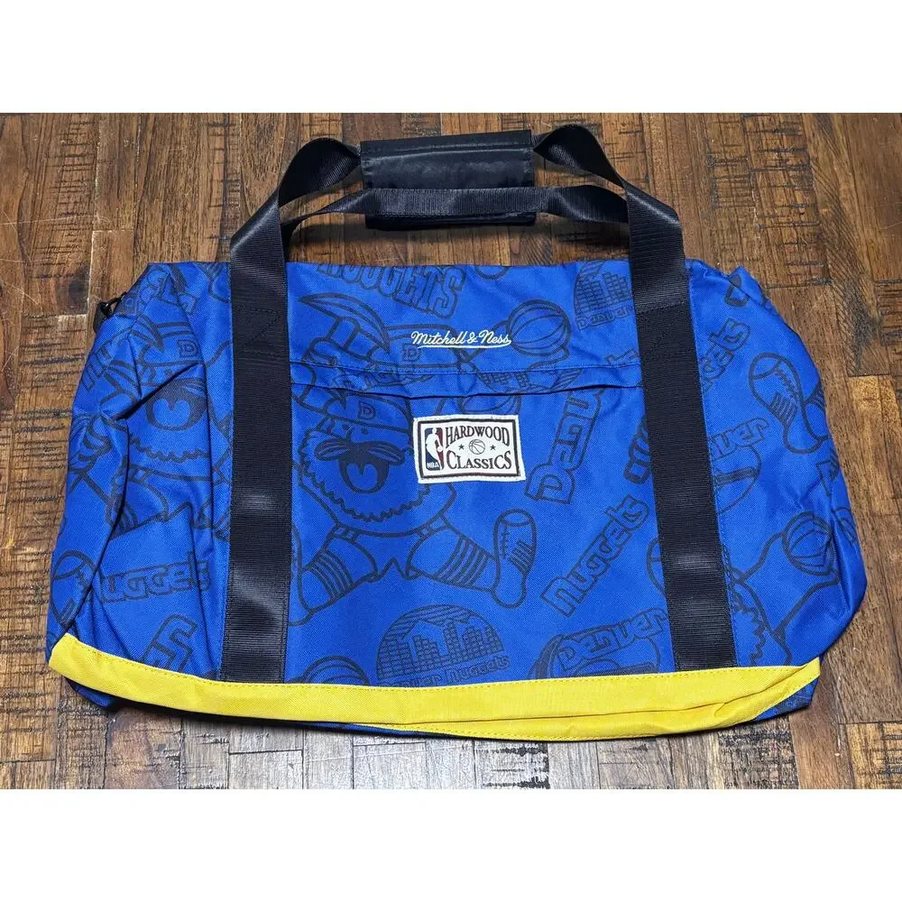 Denver Nuggets Mitchell & Ness NBA Retro Blue Gold Men’s Duffle Bag New NWOT
